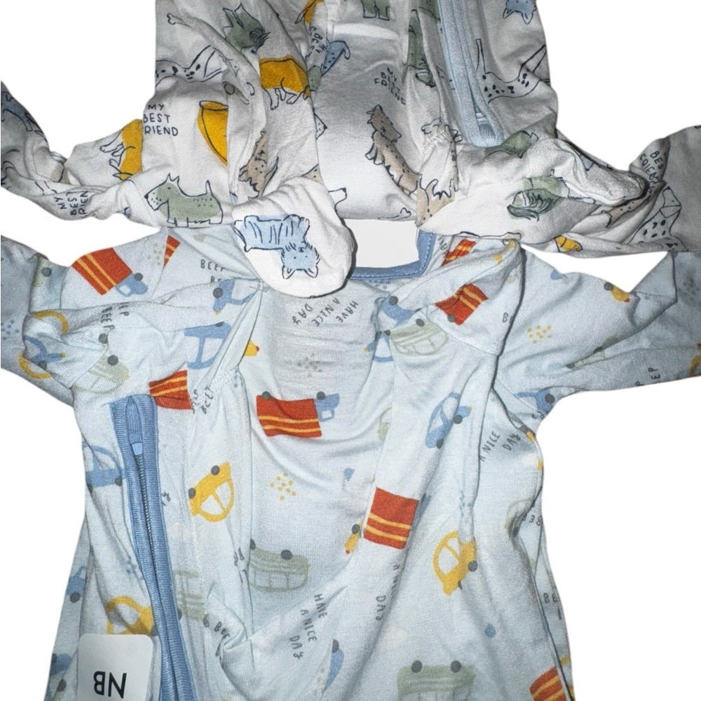 Cozy Critter and Vehicle Print Kids Footies